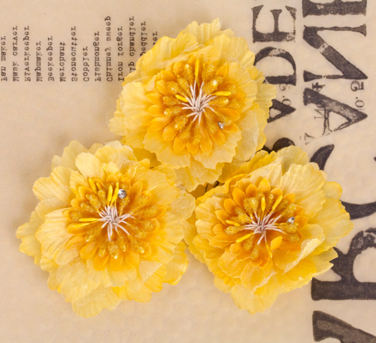 Prima Marketing Inc 3Pc Silk Yellow Flower- Lady Bird 655350564599